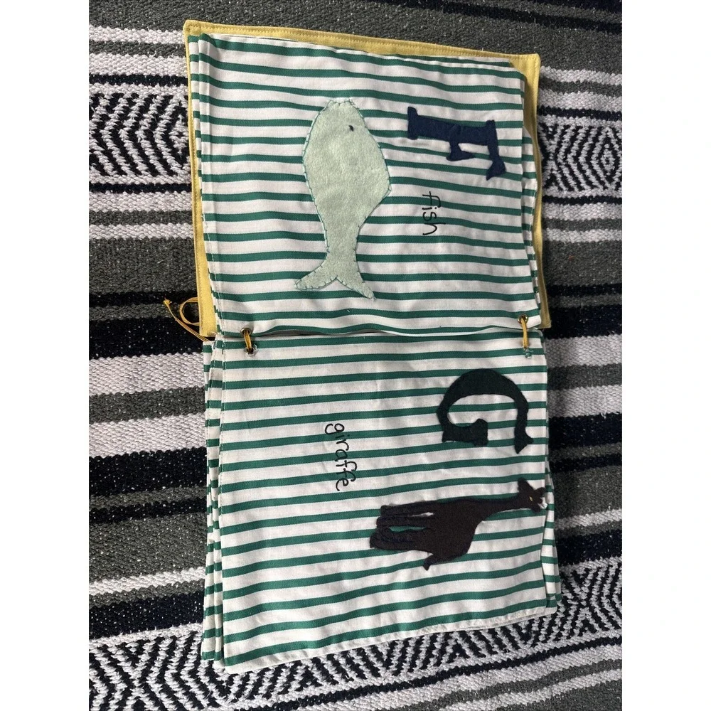 Vintage Gender Neutral‎ Handmade Fabric Quilted Sewn ABC Book for Toddler Child
